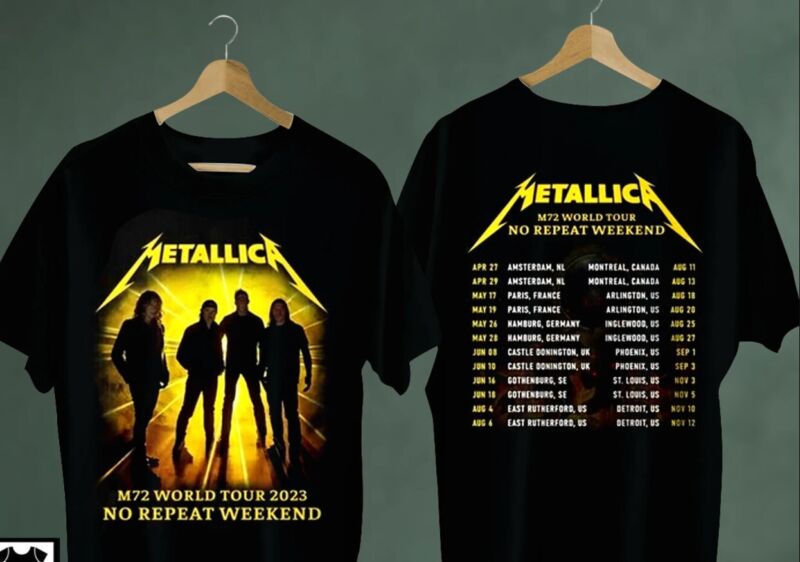 Metallica 2023 Tour Shirt, Metallica 72 Seasons 2023 – 2024 2 Sided T Shirt