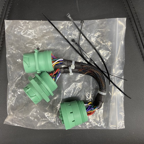 Green Type 2 J1939 9pin Splitter Y Cable for Truck Freightliner GPS ELD Tracker - Picture 2 of 4