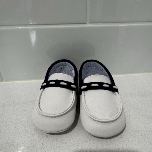 Mayoral Newborn Baby Loafers Shoes Size 18 (7-9months) Baptism Formal Occasion - Picture 6 of 8
