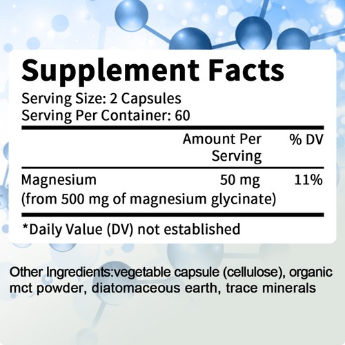 Integratore Glicinato di Magnesio Equilibrio Salute Articolazioni,Cervello e Sistema Nervoso - Foto 12 di 15