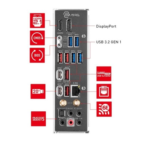 MSI MAG Z790 TOMAHAWK WIFI DDR4 ATX Mainboard LGA1700 WiFi 6E – NEUWERTIG OVP - Afbeelding 2 van 10
