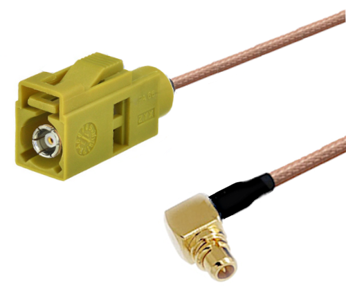 Adaptador coaxial 50Ω MMCX a Fakra K con cable RG316/AWG26 y máx. 3GHz - Imagen 9 de 10