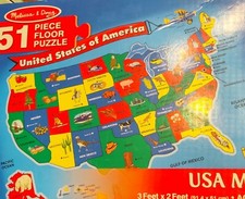 Melissa & Doug United States Of America 51 Piece Floor Puzzle 3'x2' (T2) 