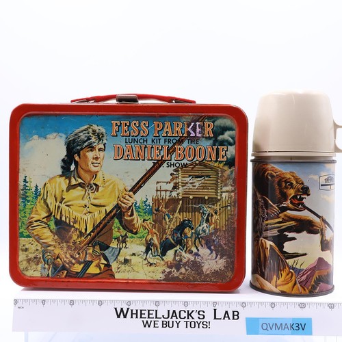 Fess Parker Daniel Boone Show Lunch Box 1965 King-Seeley Vintage w/ THERMOS