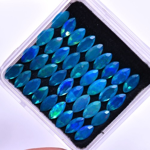 36 Pcs Natural Ethiopian Opal 7mm*3mm Marquise Faceted Cut Top Quality Gemstones - Picture 5 of 6