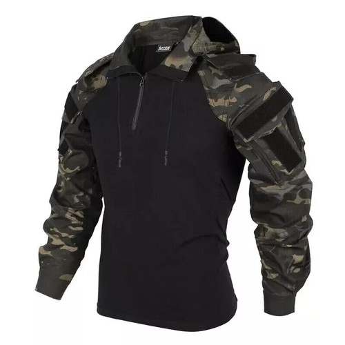 Tactical Uniform Combat Paintball Suits Cargo Multi Pockets Pants Shirt Knee Pad - Picture 81 of 96