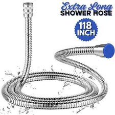 10FT Shower Head Hose Handheld Extra Long Stainless Steel Bathroom Flexible Tube
