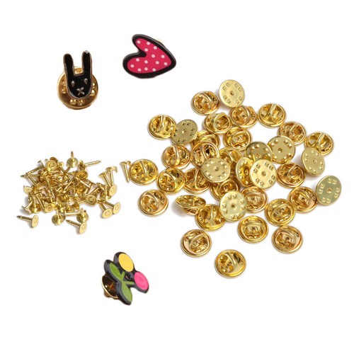 100 Sets Pin Back Replacement Tie Tack Pin Backers Safety Pin Brooch Pin Backs - Picture 7 of 11