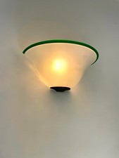 applique parete vintage antiche modernariato classica in vetro verde 1 luce E27