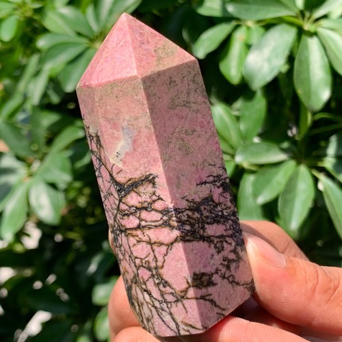 238g Natural rose Quartz Obelisk Crystal Wand Point Rose Tower Reiki Energy - 第 4/13 張圖片