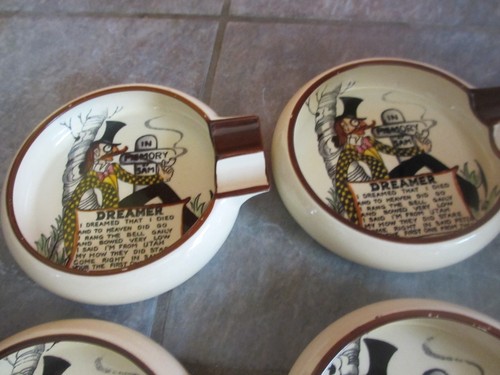 Vintage CARLTON Ware UTAH Dreamer IN MEMORY OF SAM Double Cigarette ASHTRAY - Picture 7 of 8