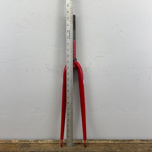 Vintage Bianchi Dedacciai 700c Fork 1" Threaded 7.25" Steel Road Race Red Eroica - Picture 12 of 18