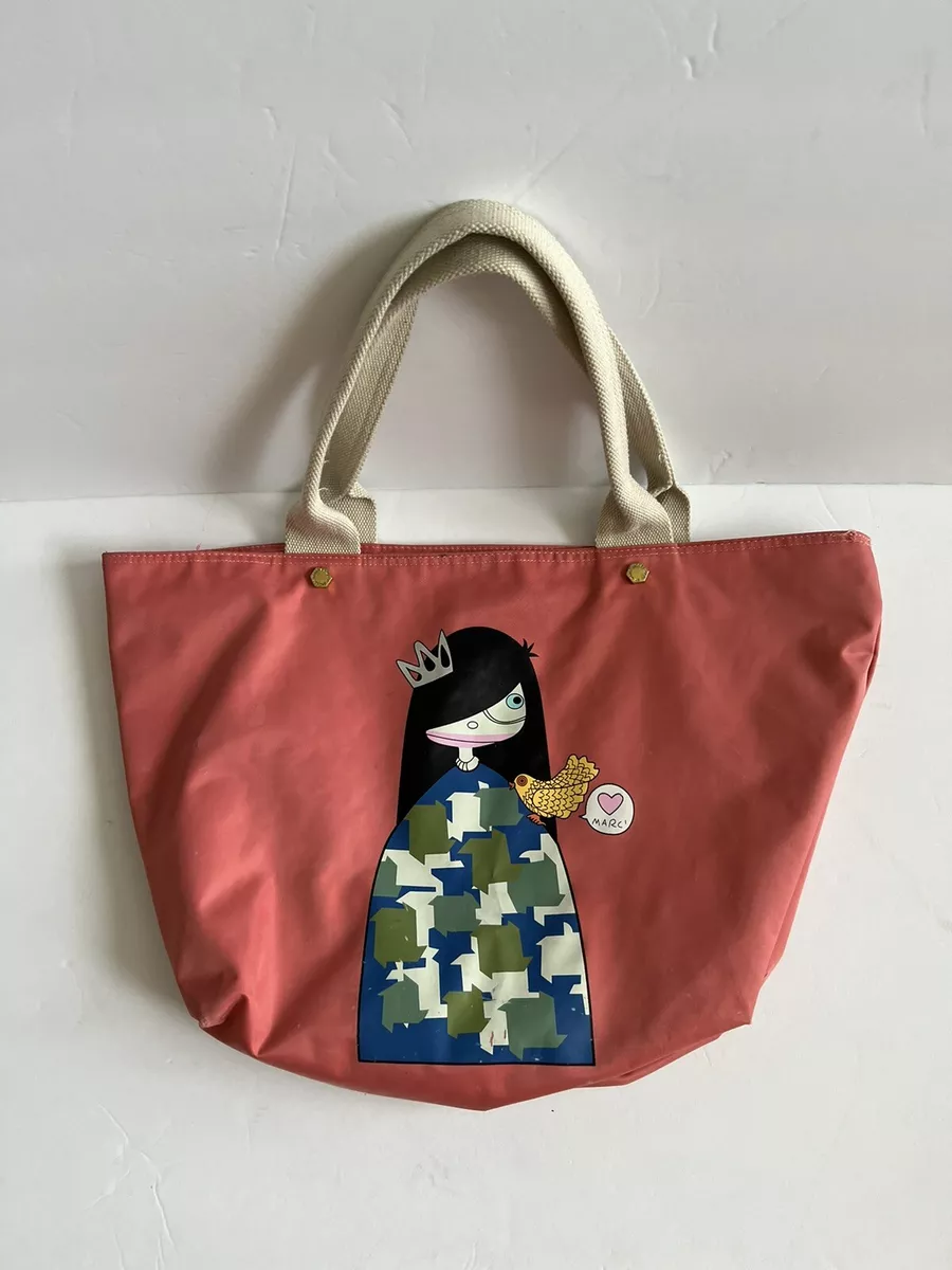MARC BY MARC JACOBS MISS MARC GIRL ROSE PINK WITH BIRD TOTE BAG SZ MED |  eBay
