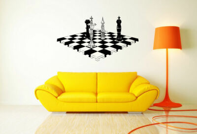 Wall Vinyl Sticker Decals Mural Room Design Chess Game Sport Board Fun bo1815 Wall Vinyl Sticker Decals Mural Room Design Chess Game Sport Board Fun bo1815