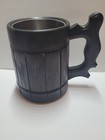 Wood Beer Mug Stainless Steel Cup Inside Vikings Style Drink Mug Handmade.