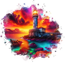 XXL 18X18 Car Sticker Majestic Lighthouse Weatherproof Vinyl Decal
