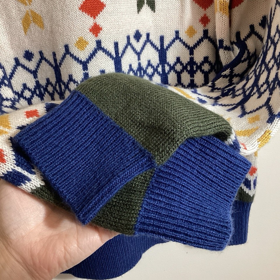 Paisley & Gray Aspen Slim Wool Blend Sweater Men’s L Nordic Colorful