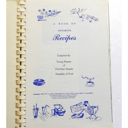 Favorite Recipes from our Best Cooks Cookbook 1981 Christian Temple Spiral PB - Bild 3 von 6