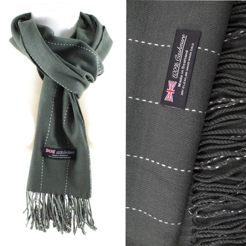 Damen Herren Hochwertiger KASCHMIR Schal Einfarbig Kariert Wolle SCHOTTLAND Winterschal Neu - Bild 9 von 14