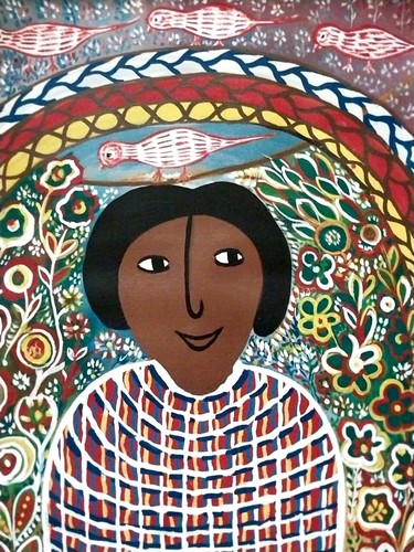 15 x 30 RARE SuBject Original painting by LOUISIANE SAINT FLEURANT-HAITIHAITIAN - Picture 7 of 8