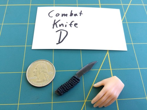 Cuchillo miniatura de acero personalizado escala 1:6 "Cuchillo de combate D" de Auret - Imagen 5 de 5