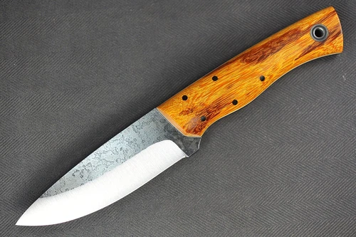 Fiddleback Forge Hunter by Andy Roy .165" A2 Blade, Full Marblewood Handle