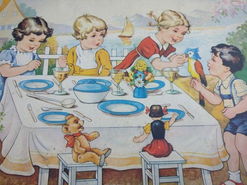 Puppengeschirr Vintage aus Kunststoff 50 er - 60 er Jahre Plastik original VP - Bild 3 von 11
