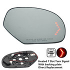 Fit For Cadillac Chevy GMC Right Side Mirror Glass w/ Heated Turn Signal 7 LED