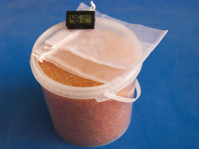 1,2,4 kg SilicaGel Orange regenerierbar,Trockenmittel mit Indikator+Hygrometer