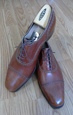 VINTAGE GUCCI GG MONOGRAMM BROWN LEATHER LACE UP MEN'S OXFORD SHOES 11 US