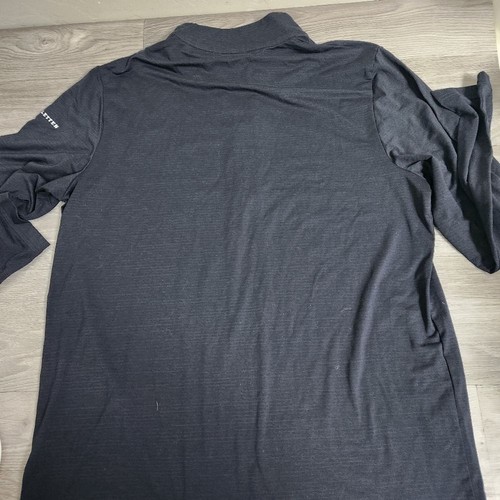 Top azul Tavis Mathew talla L cuarto cremallera golf Dri Fit manga larga - Imagen 2 de 11