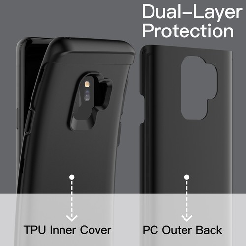 JETech Heavy Shockproof Case for Samsung Galaxy S9, Dual Layer Rugged Cover - Picture 4 of 22