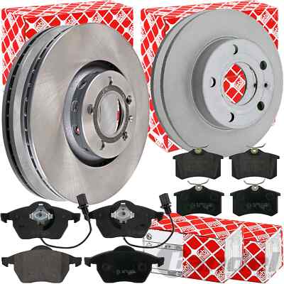 FEBI BREMSSCHEIBEN Ø288+245mm + BELÄGE VA+HA passend für AUDI A4 8E B6 B7 EXEO