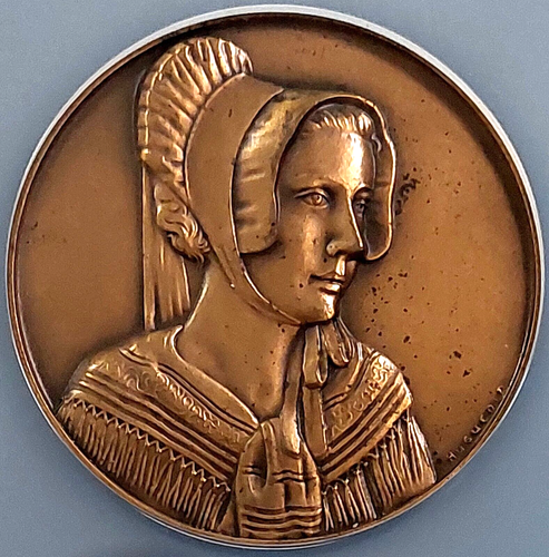 1956 Swiss Shooting Fest Medal, R-1228c, AE, 50 mm, St. Gallen, NGC MS 64 BN! - Picture 2 of 6