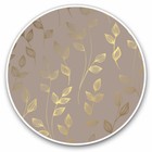 2 x Vinyl Stickers 20cm - Gold Elegant Floral Pattern Cool Gift #2448
