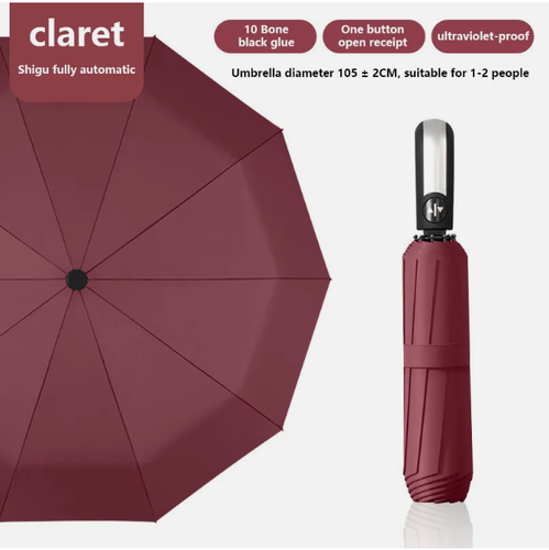 Automatic Umbrella Anti-UV Sun/Rain Windproof 3 Folding Compact Umbrella - Picture 5 of 28