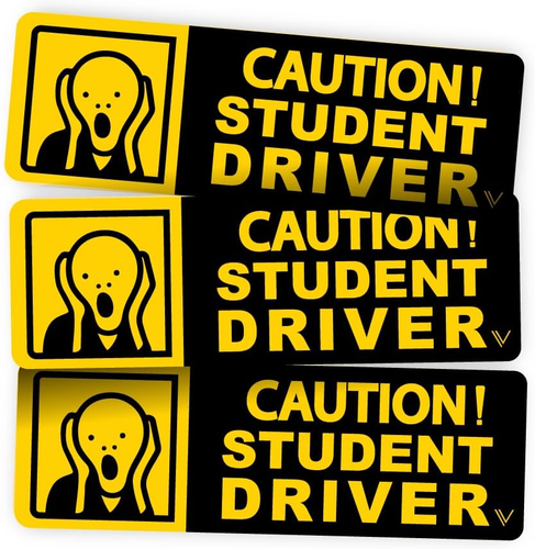 Funny Reflective Student Driver Magnet for Car - New Driver Safety Warning - Picture 11 of 12