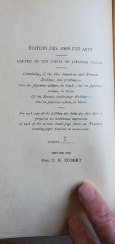 1892 4 v. Toilers of the Sea, V. Hugo Leather, #2 of Ltd. Ed. of 10, Doublures - Picture 2 of 11