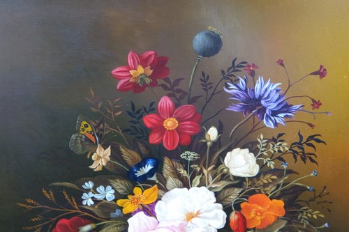 Berger Rath Ladislaus *1947 Stillleben Schmetterling Rosen Wassertropfen - Bild 6 von 11