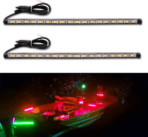 LED Navigation Bow Lights, Green & Red, Waterproof IP67 for Pontoon, Kayak, Ding - Picture 8 of 12
