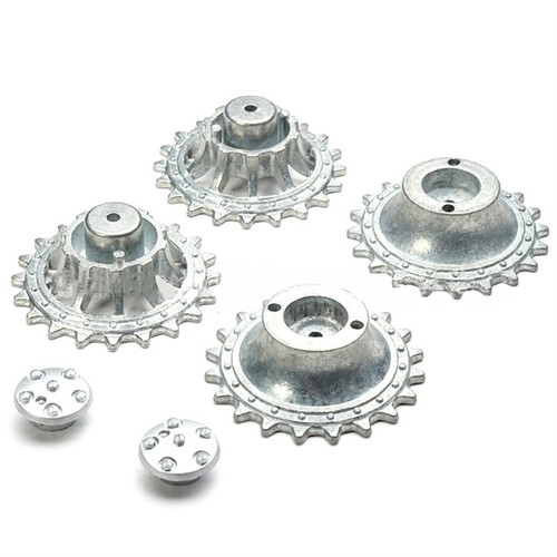 2pcs For Henglong 3818 3819 3818-1 3819-1 1/16 Tank Metal Driving Wheels Parts - Picture 2 of 5