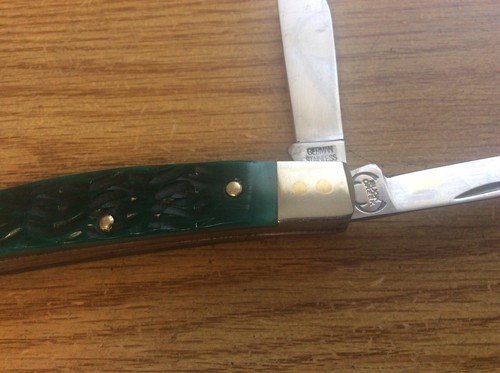 BUCK CREEK GERMANY GREEN PICK BONE 4 BLADE CONGRESS NEW - Picture 5 of 8
