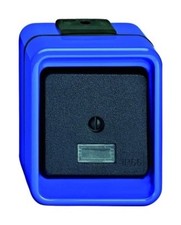 Merten Wechselschalter ohne Beleuchtung blau matt Aufputz IP66 1f - 370675