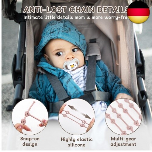 CLDY Baby Spielzeug Schnullerkette Silikon Cup Catcher, BPA-frei - Bild 4 von 13