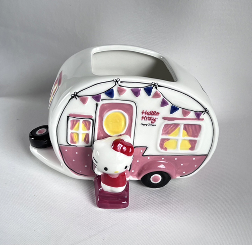 Blue Sky Clayworks Hello Kitty Happy Keramik Camper Übertopf Blumentopf - Bild 4 von 9