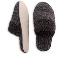 NEW Barefoot Dreams CozyChic Malibu Slippers Heathered Carbon Graphite Sz S 5-6
