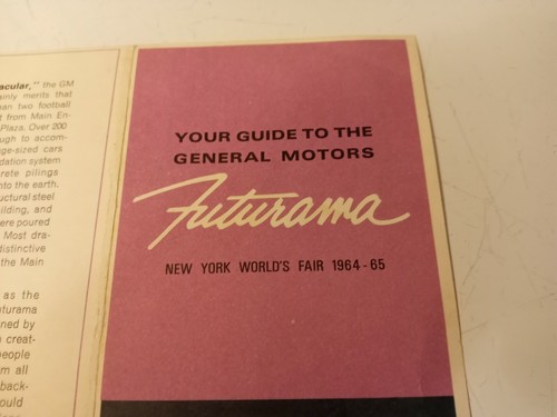 VTG 1964-65 New York World's Fair Gm Futurama Guide Map - Picture 1 of 4