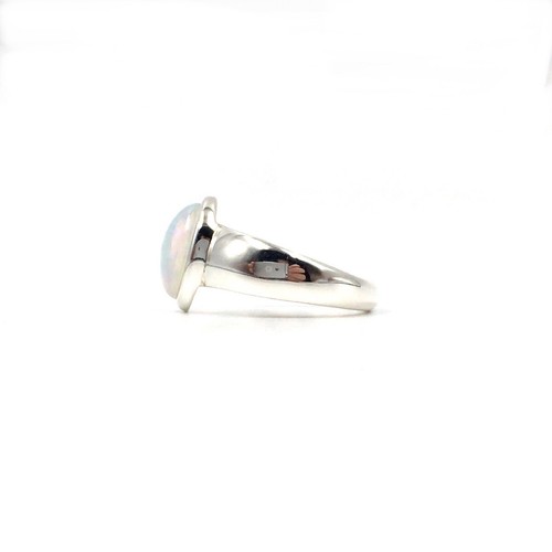 Anello in argento 925 opale prezioso anello a fascia uomo donna 3,42 ct opale... - Foto 11 di 17