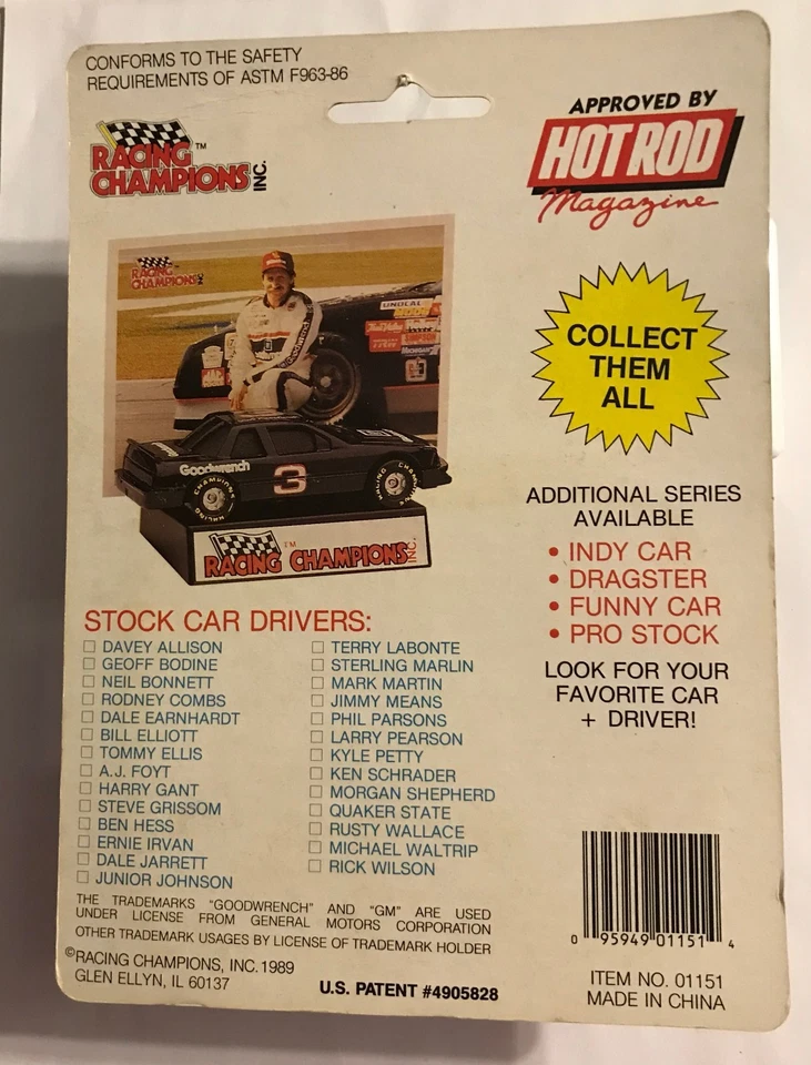1989 #27 RUSTY WALLACE SERIES 1- PNEU PLÁSTICO - MILLER ONLY #1265             - Imagem 2 de 2