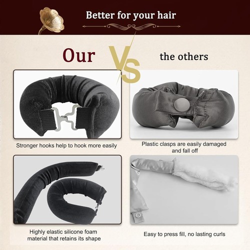 Heatless Hair Curler, Heatless Curls Overnight Hair Curlers to Sleep in No Heat - Picture 5 of 7